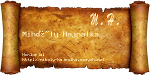 Mihály Hajnalka névjegykártya