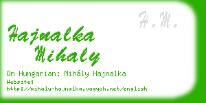 hajnalka mihaly business card