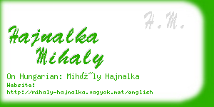 hajnalka mihaly business card